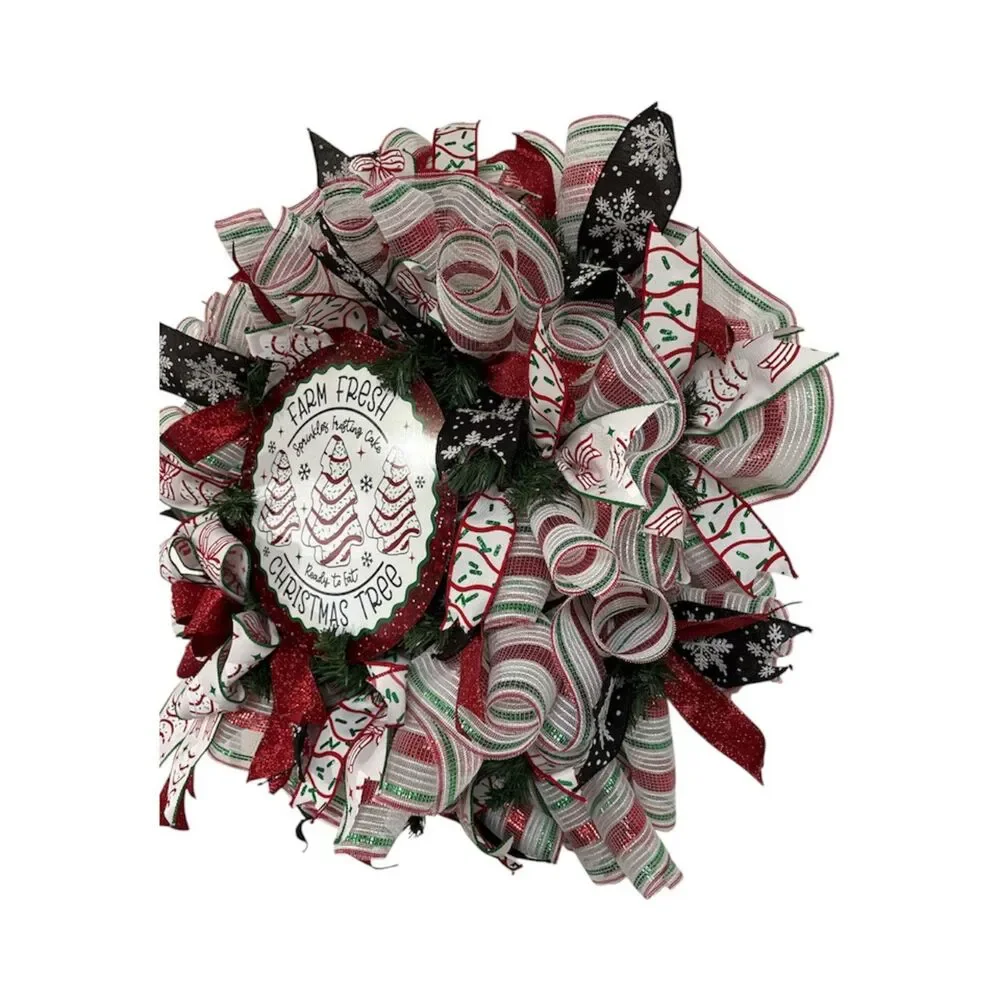 Sweet & Sparkly Little Debbie Tasty Cake Holiday Door Wreath